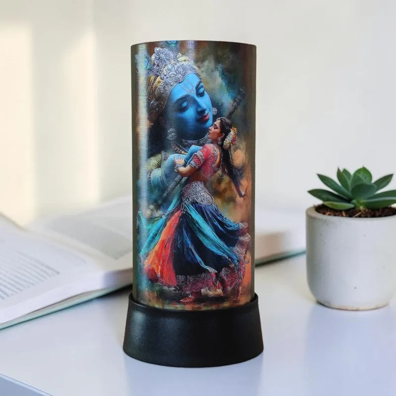 Krishna Leela Divine Handmade Table Lamp media 3