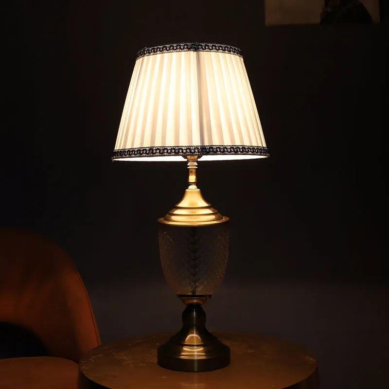 Axyle Glow Iron Table Lamp - White,Gold media 1