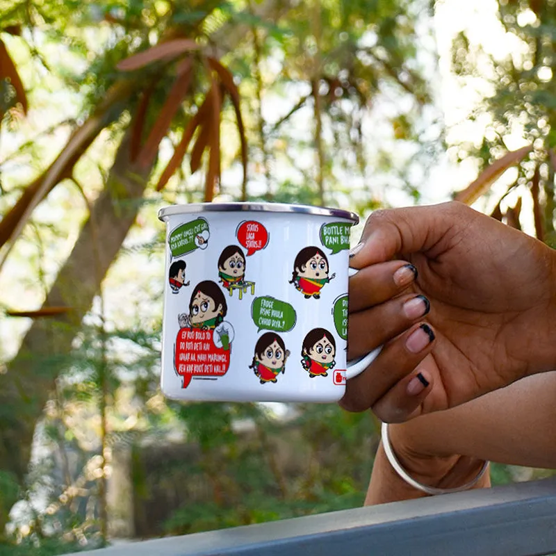 Desi Mom Life Steel Coffee Mug (250 mL) media 4