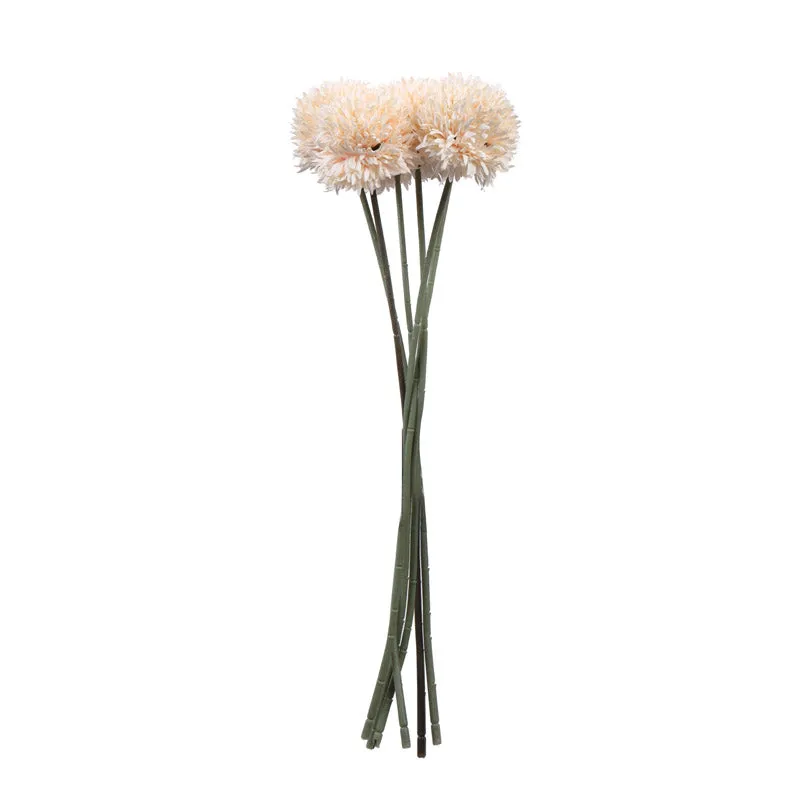 Artificial Realistic Chrysanthemum Flower Stick (Cream) - Set Of Six media 5