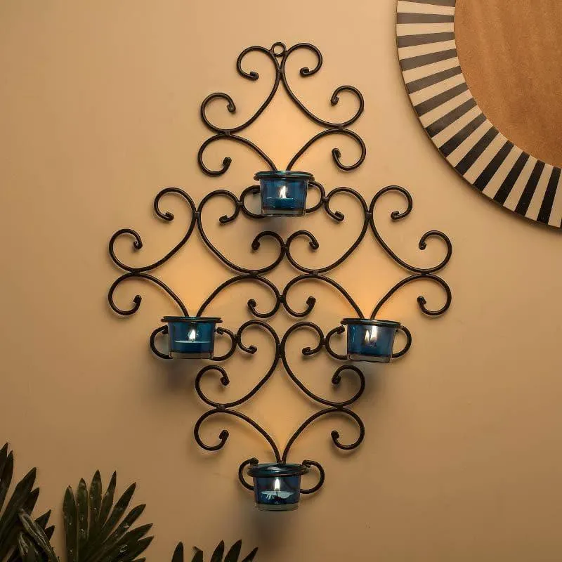 Victorian Candle Holder - Blue media 1