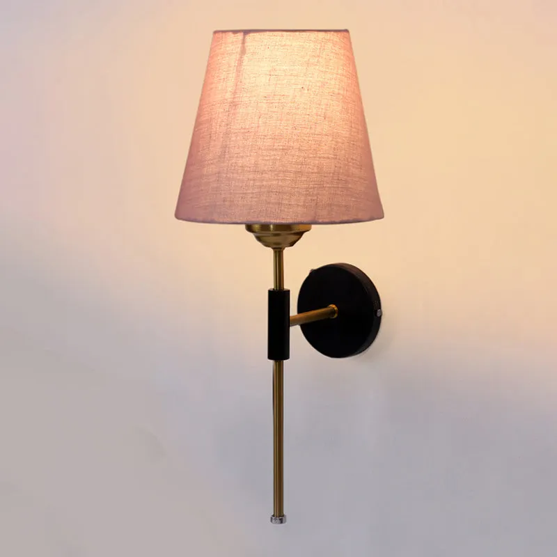Beryll Steel & Cotton Wall Lamp - Beige media 4