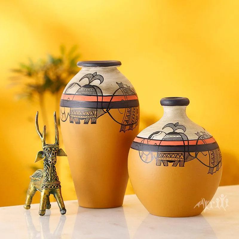 Ayesha Terracotta Vase - Set of Two media 1
