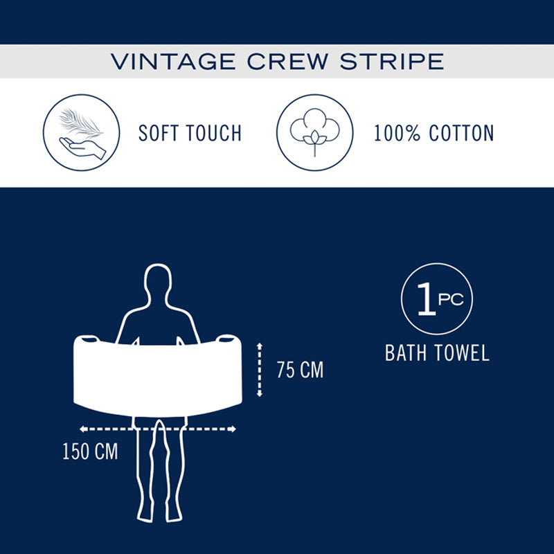 Nautica Dove Dual Down Bath Towel - Blue media 7
