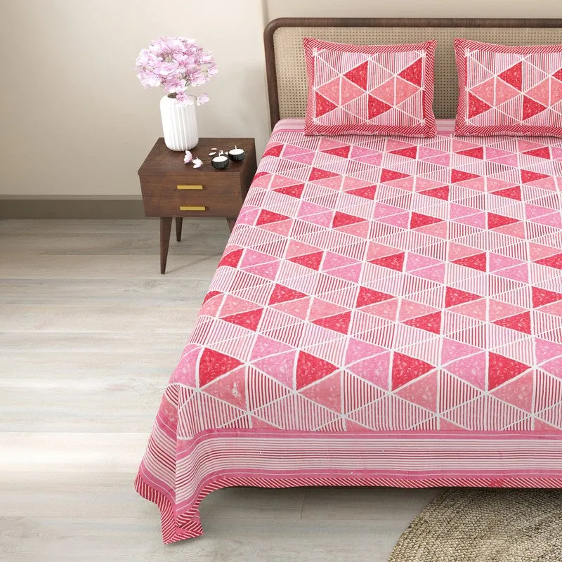 Softo Cotton Bedsheet (Pink) - 240 TC media 3