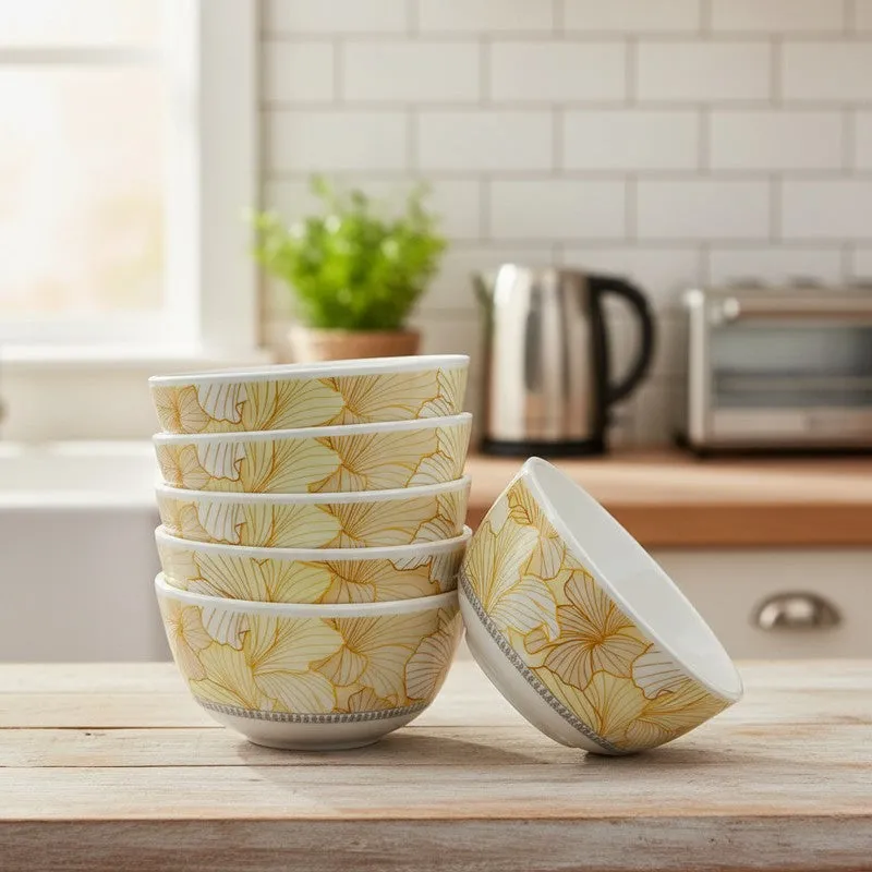 Flore Melamine Snack Bowls (200 mL Each) - Set of Six media 3