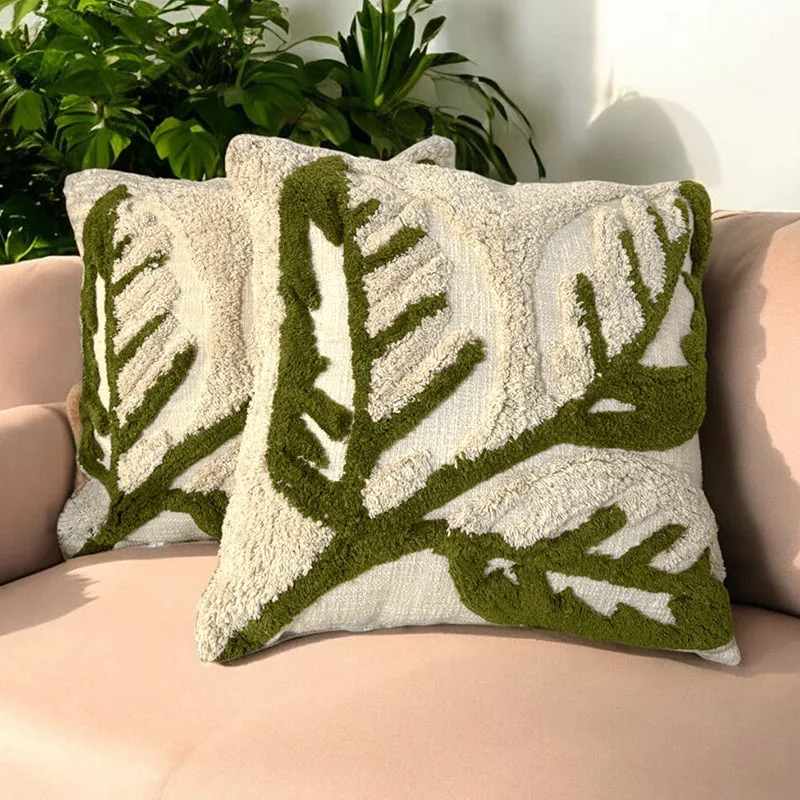Leafestra Tufted Cushion Cover Set - Set Of Two media 1