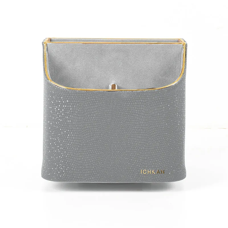 Tisquo Faux Leather Desk Organizer - Grey media 3