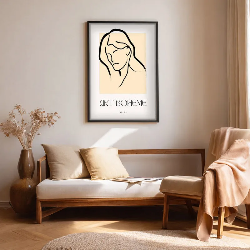 Tender Tilt Canvas Wall Painting With Black Frame media 1