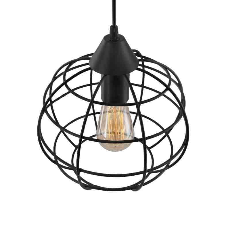 Mesh Ball Metal Ceiling Lamp - Black media 4