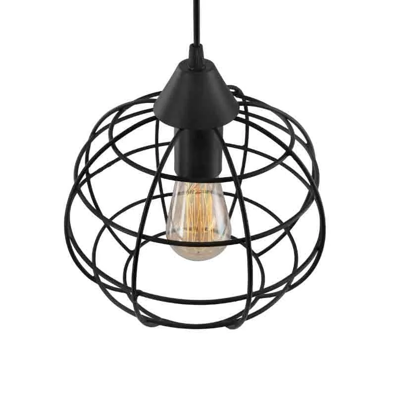 Mesh Ball Metal Ceiling Lamp - Black media 4