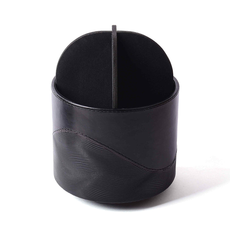 Veltrix Faux Leather Pen Stand - Black media 8