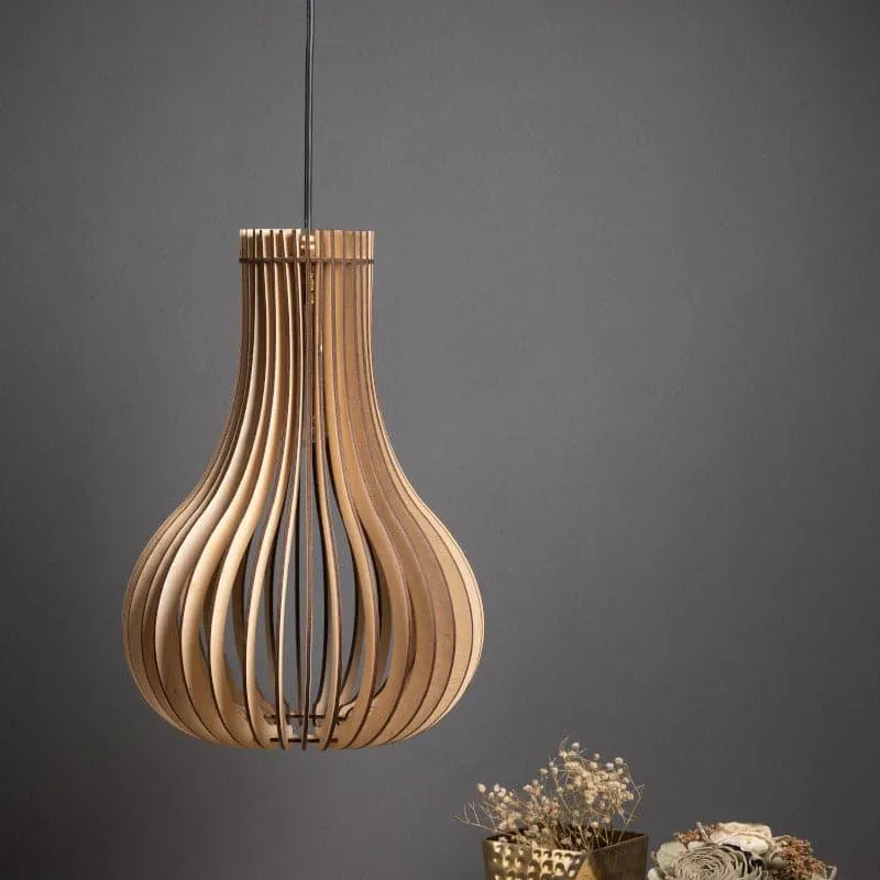 Hairi Wooden Ceiling Lamp media 3