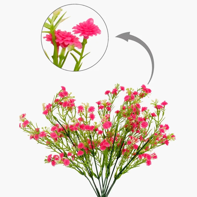 Aurevine Artificial Silk Faux Flowers (Pink,1.6 feet) - Set Of Two media 5
