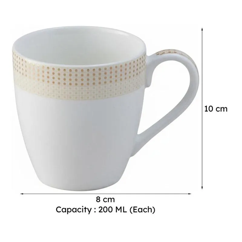 Mirona Porcelain Tea Cup (200 mL Each) - Set of Six media 7