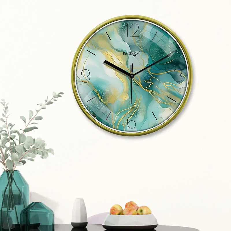 Marbled Stone Plastic Wall Clock media 1