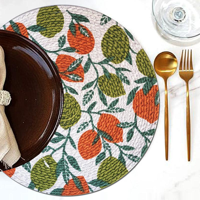 Fruity Farm Placemat - Green & Rust media 3