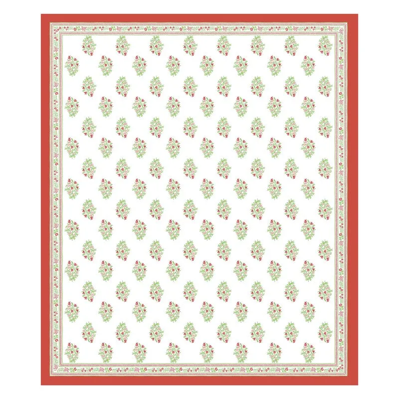 Rang Flow Cotton Bedsheet (Green,Red,White) - 120 TC media 5