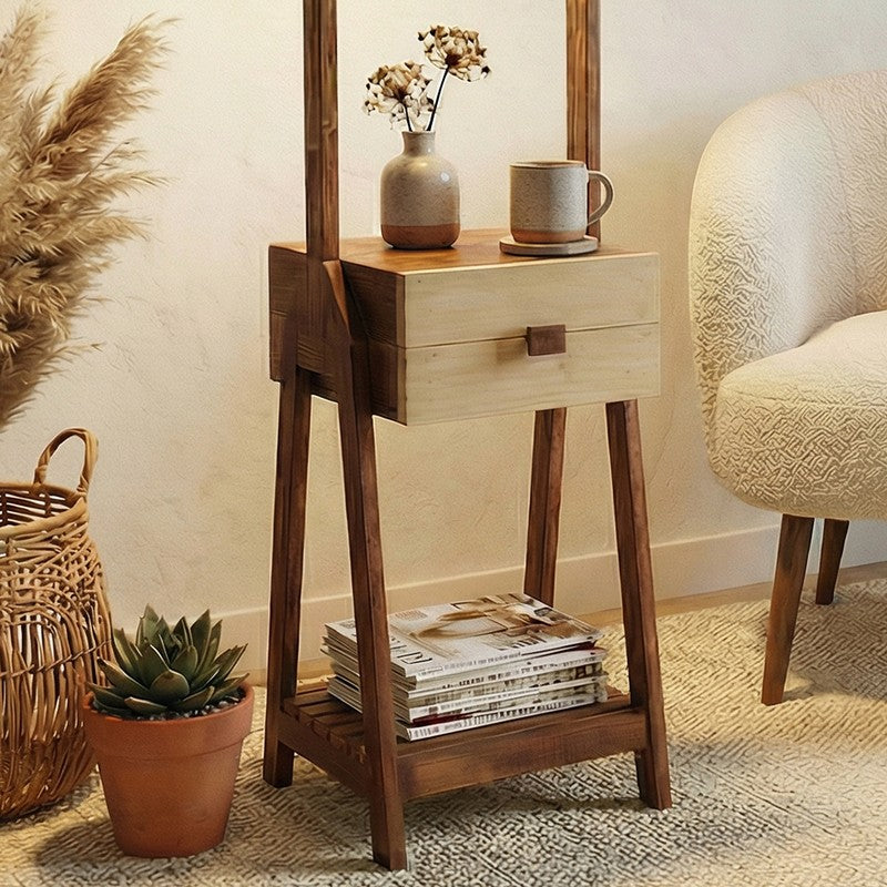 NeutralGlow Wooden Floor Lamp - Brown media 5