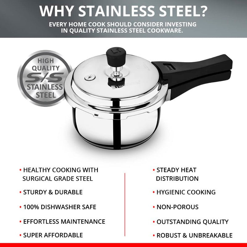 Bergner Stainless Steel Pressure Cooker With Outer Lid - 3000 mL media 5