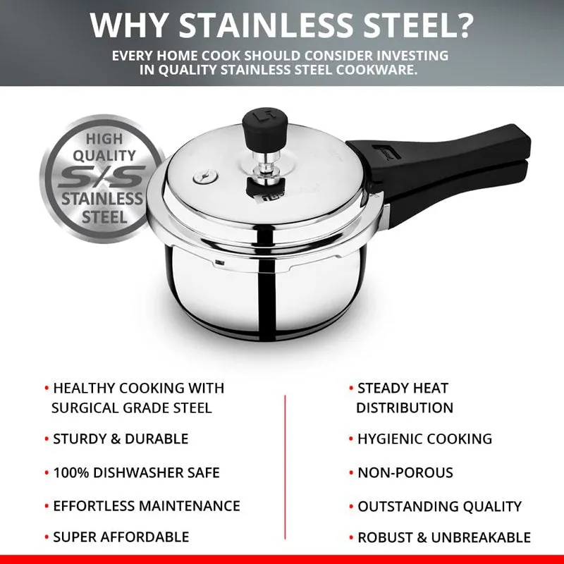 Bergner Stainless Steel Pressure Cooker With Outer Lid - 3000 mL media 5