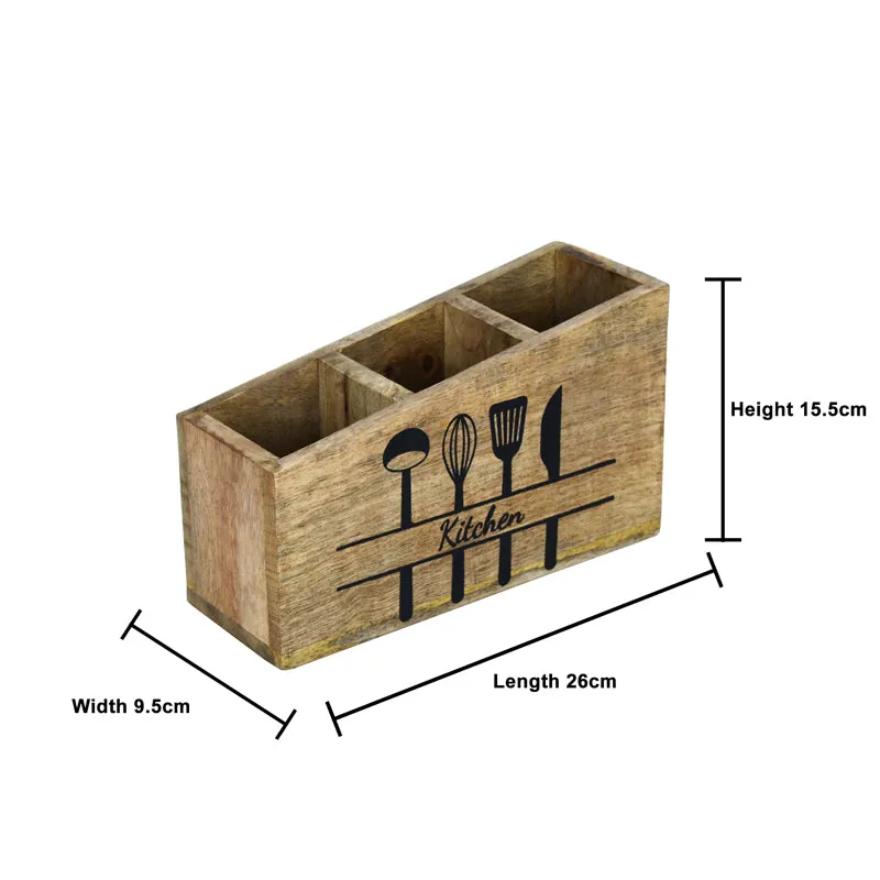 Bavya Wooden Cutlery Holder media 6