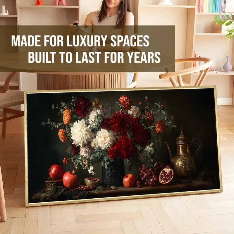 Bloomfall Canvas Wall Painting With Frame media 5