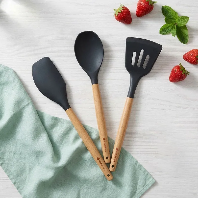 Cumin Co CulinaCraft Silicone Cooking Utensils - Set Of Three media 1