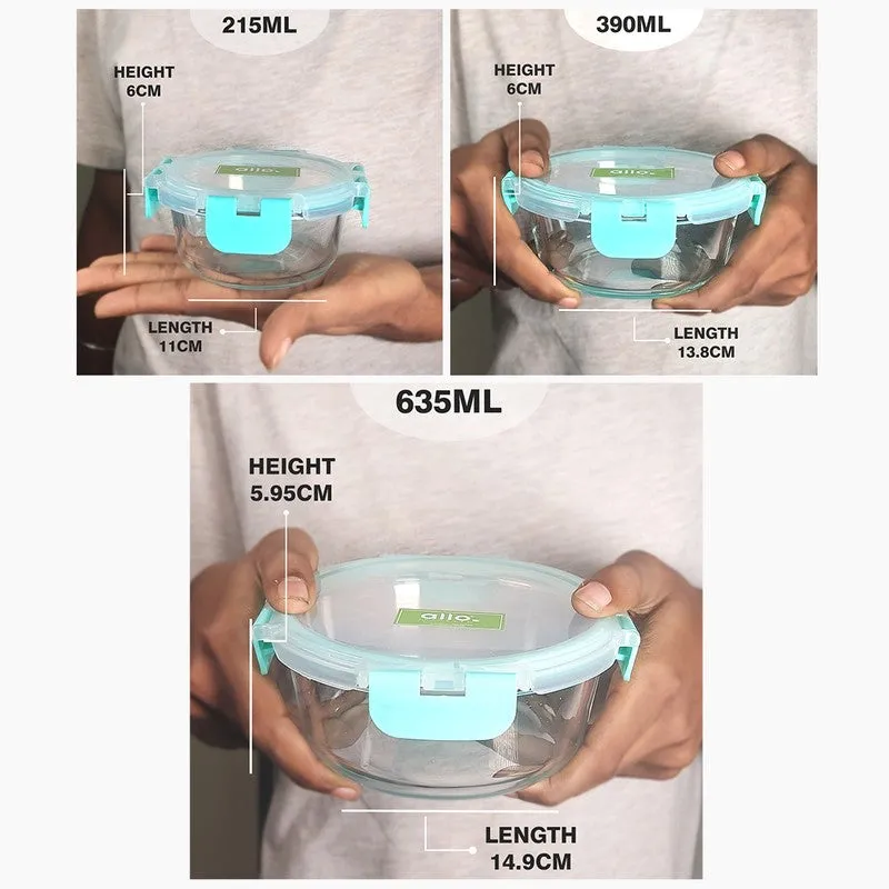 Grabzo Leak Proof Glass Lunch Box - Set Of Three media 11