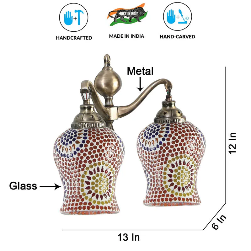 Varna Metal Mosaic Wall Lamp media 7