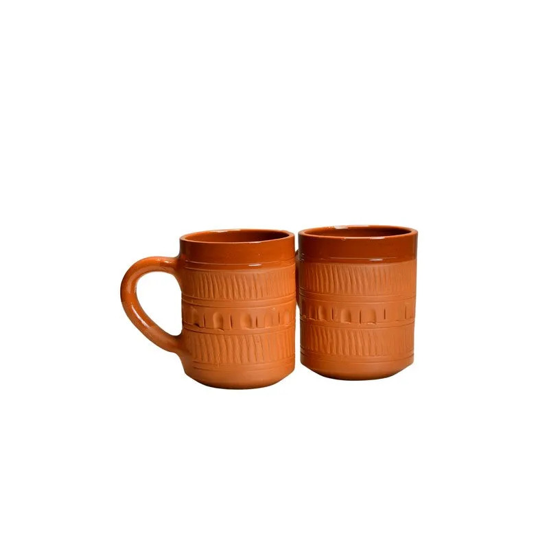 Sediment Terracotta Coffee Mug (440 mL Each) - Set Of Two media 3