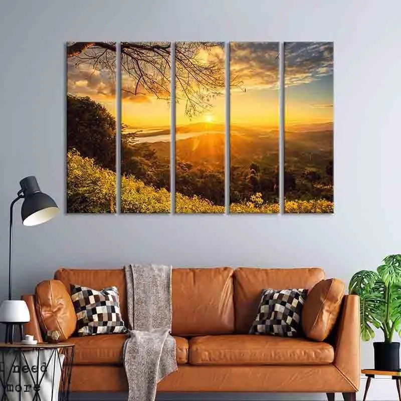 Mountain Top Wall Art - Five Piece Set media 1