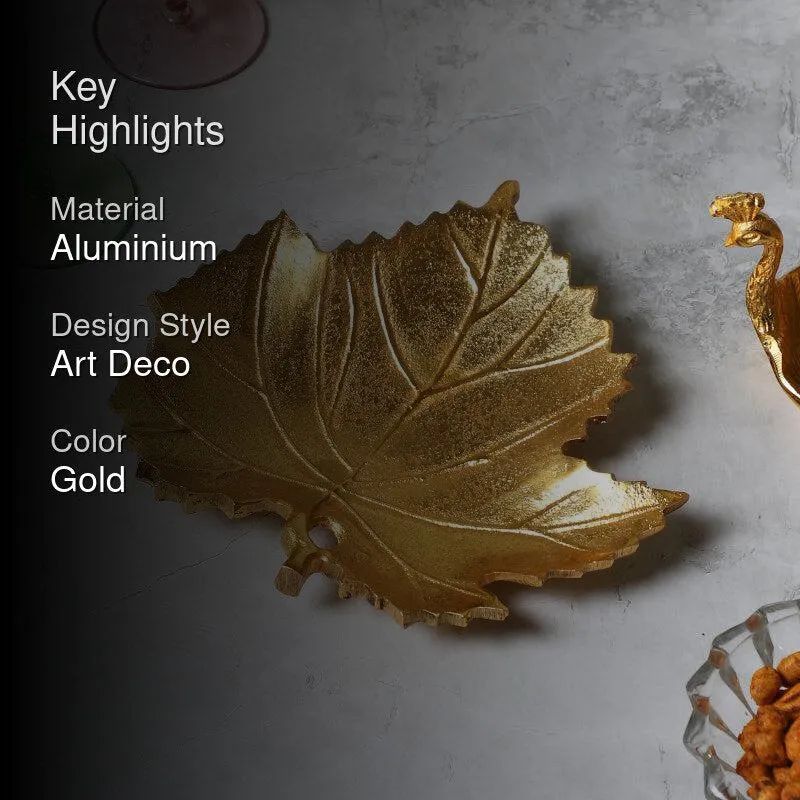 Maple Gilda Leaf Aluminum Platter media 2