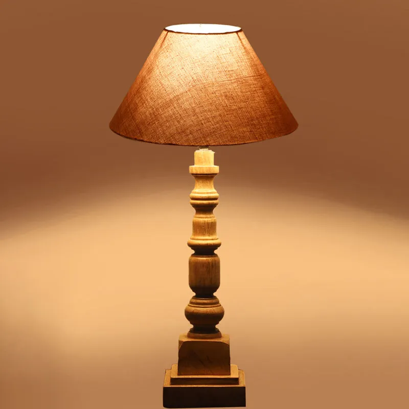 Cotin II Arbor Wooden Table Lamp - Grey,Brown media 5