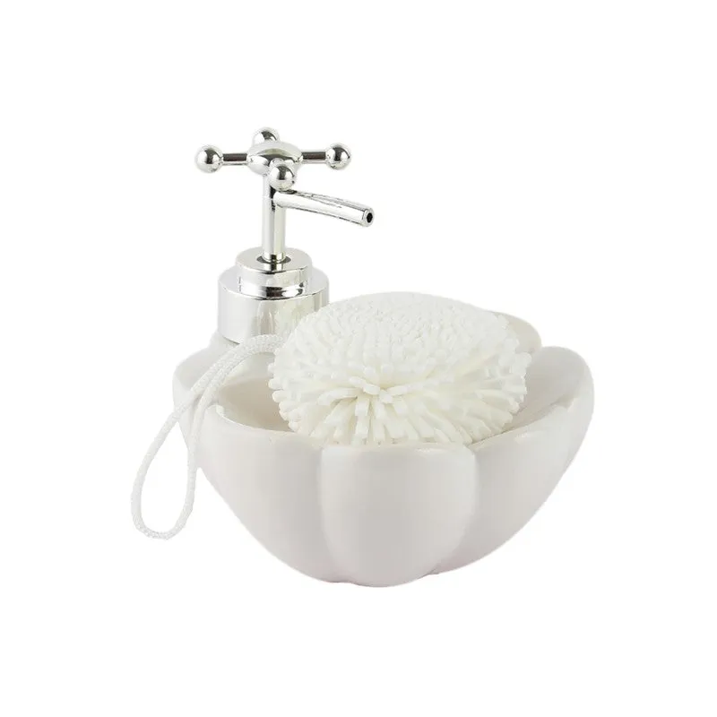 Ceramic Blossom Soap Dispenser media 3