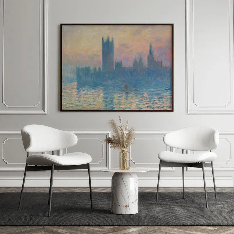 The Houses Of Parliament Sunset By Claude Monet - Black Frame media 5