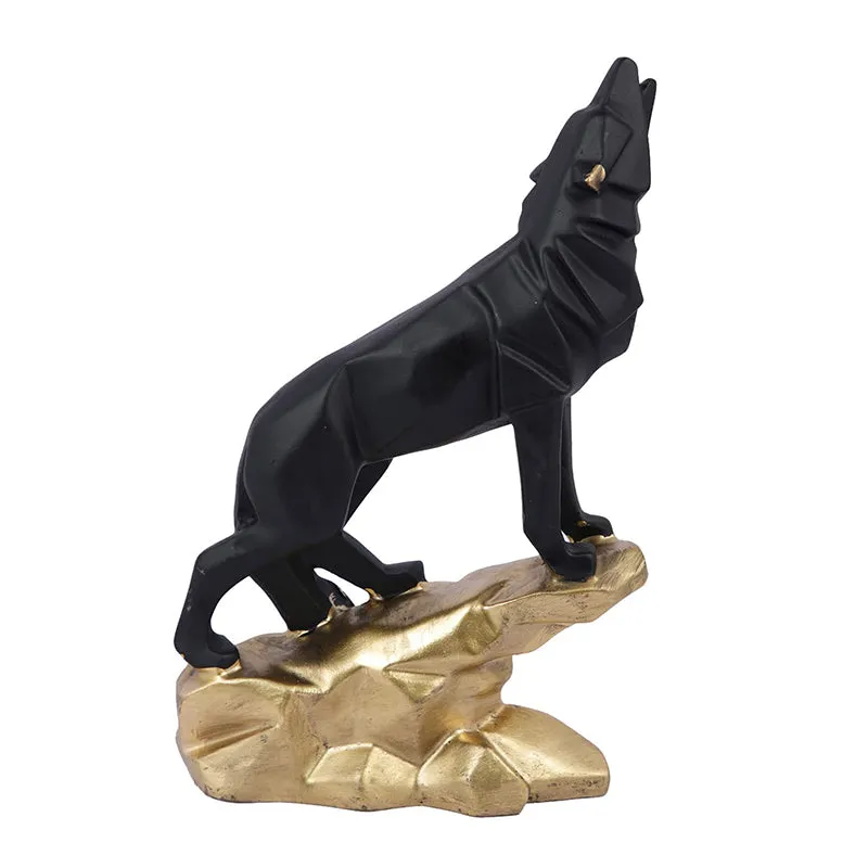 Geometric Wolverine Howl Showpiece - Black media 4