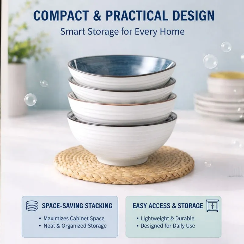Rioware Elegant Bite Ceramic Snack Bowls (250 mL Each) - Set of Four media 6