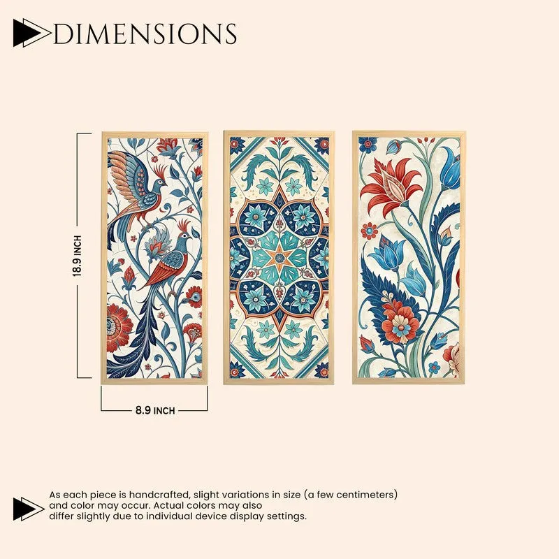 FloraGlow Wall Painting - Set Of Three media 8