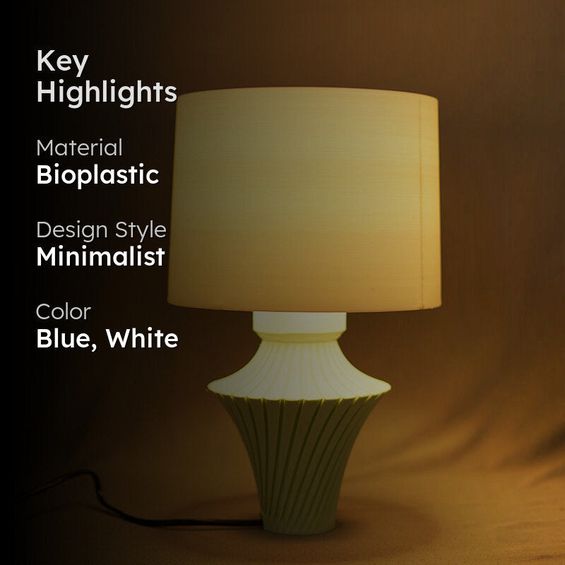 Verde Shade 3D Printed Table Lamp - Blue,White media 2
