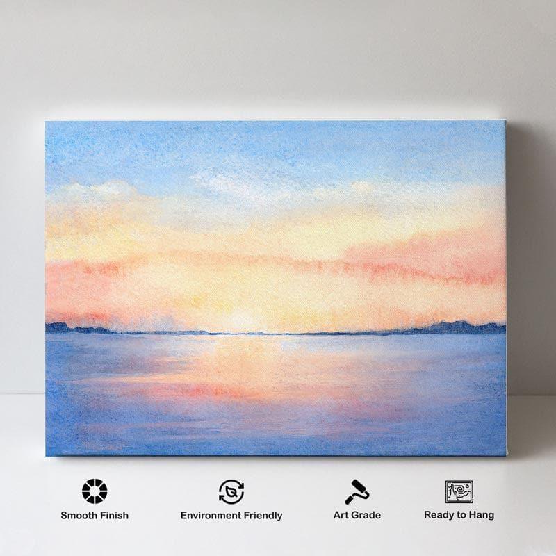 The Beach & The Sunset Canvas Wall Painting - Gallery Wrap media 4