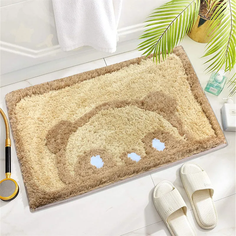 Fluffy Panda Microfiber Bat Mat - Beige media 1