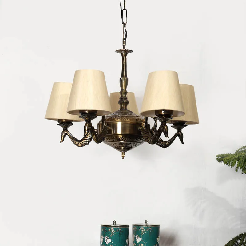 Admira Conical Golden Antique Ceiling Lamp media 2