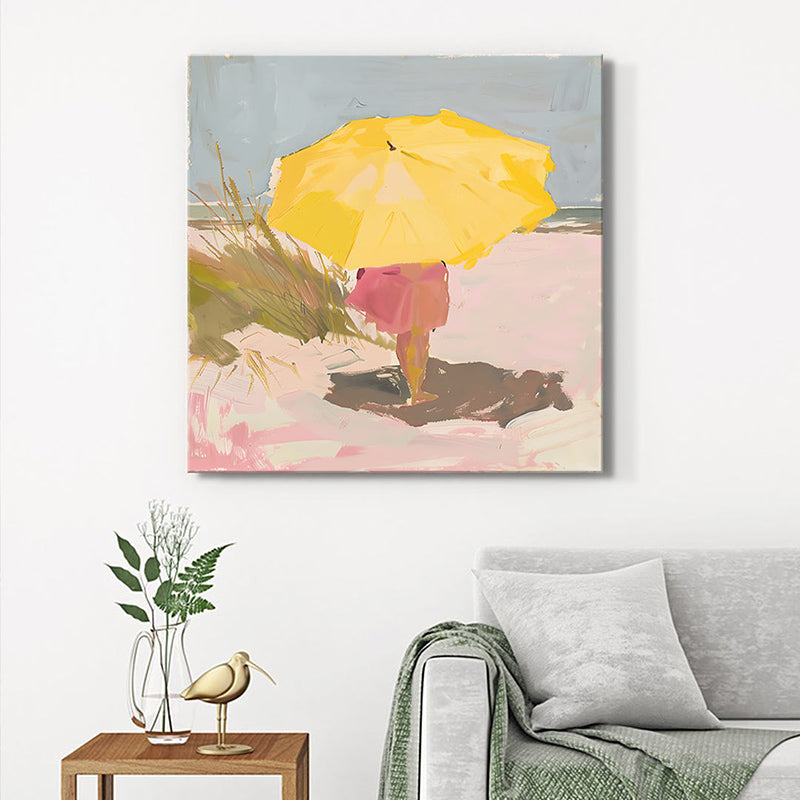 Beach Umbrella Wall Painting