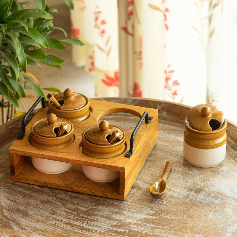 Flavorora Ceramic Jar Set - Nine Piece Set - 270 ML
