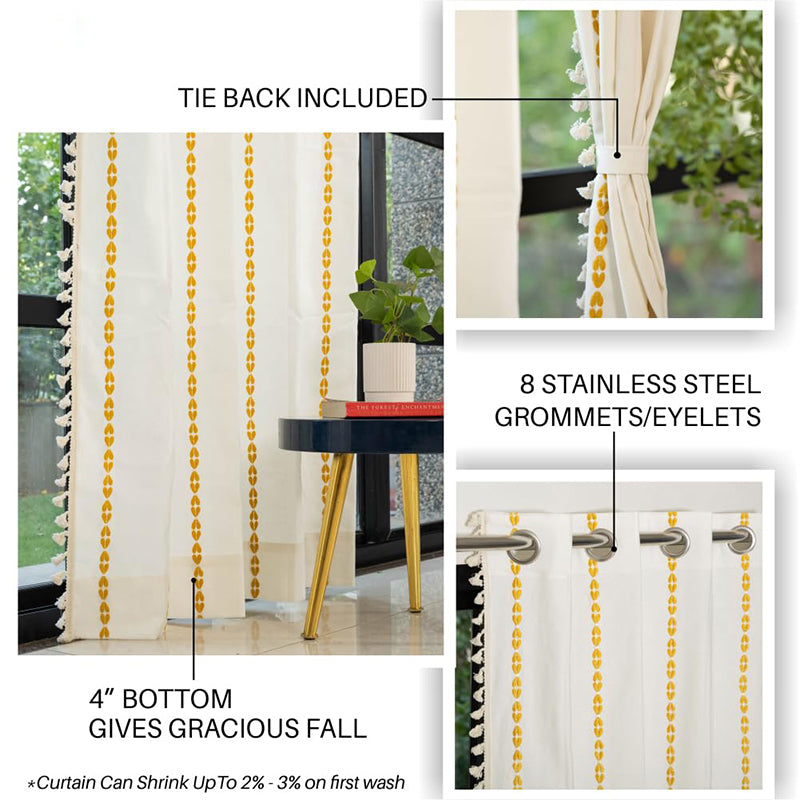 Urban Space Vintage Braids Curtain - Yellow media 6