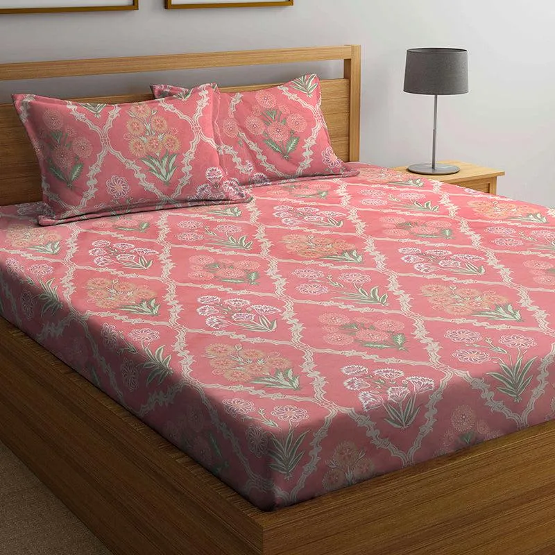 Shelby Floral Bedsheet - 180 GSM media 1