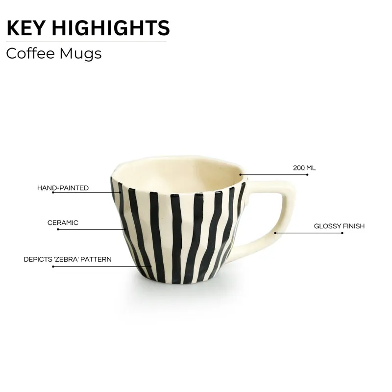Cebra Ceramic Tea Cup (200 mL Each) - Set of Two media 5