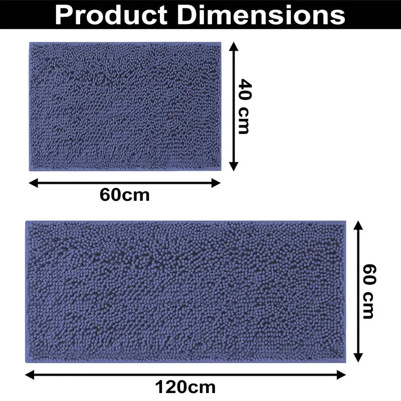 MonoSoft Microfiber Bath Mats (Navy) - Set Of Two media 8
