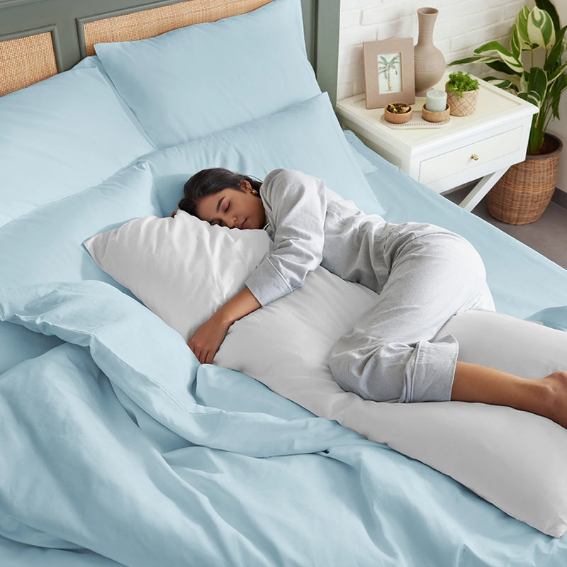 Maison Cotton Duvet Cover (Pale Blue) - 700 TC media 7